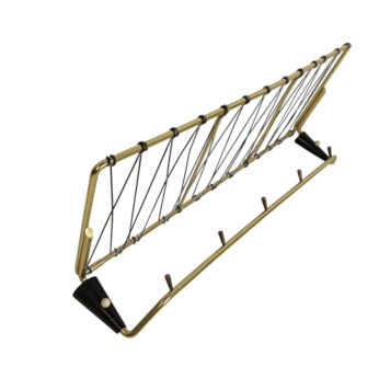 Vintage 1950s Brass Rockabilly Industrial Coat & Hat Rack