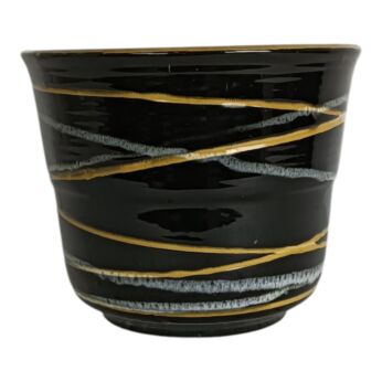 indoor planter abstract stripes ceramic vintage 