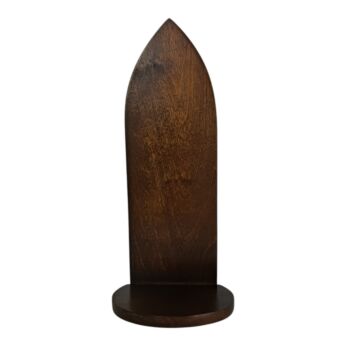 Vintage Brown Wood Chapel Hanging Niche  