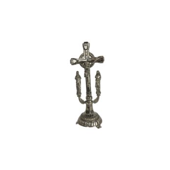 Vintage Spelter Golgotha Standing Crucifix
