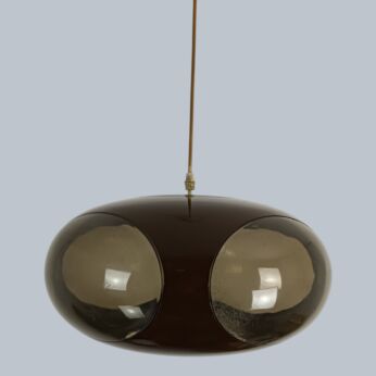 Chocolate Brown Luigi Colani mid century Modern space age lamp bug eye design pendant lamp Massive