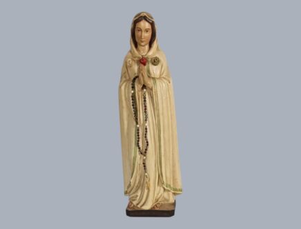 Statue Our Lady Maria Rosa Mystica Montichiari Italian Plaster Pilgrim Madonna 1987 Italy