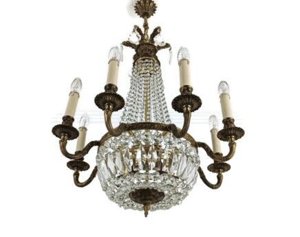 Bag Chandelier Wedding chandelier French Empire Style Bronze 10!! lights Luxuruous vintage