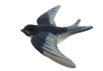 Lovely Decorative Porcelain Biscuit Figurine Swallow Hope Faith Good Luck