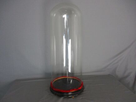Large Antique Round Hand Blown Glass Dome Globe Steampunk Statue Display 25.59"