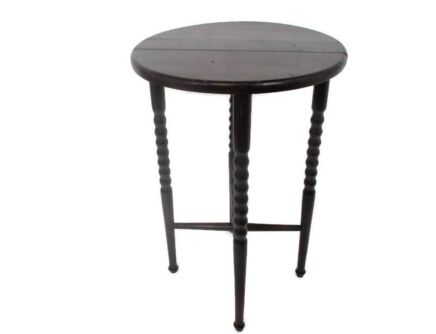 Tall Wooden Side Occasional Wine Coffee Table Pedestal Plant Stand pliable Barn Country Style Bobbin Legs Vintage