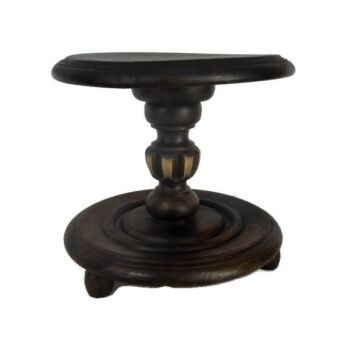 Small Wooden Side Display Table Pedestal Plant Stand Mid century Modern 9.84"