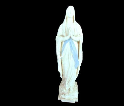 French Statue Virgin Mary Notre Dame de Lourdes Madonna resin 9.84"