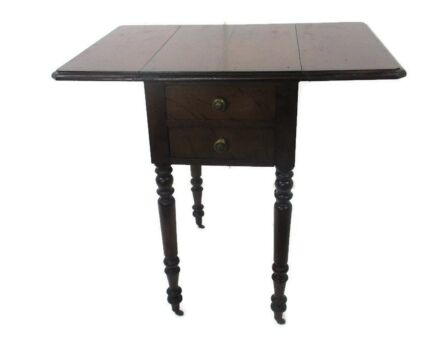 Antique Drop Leaf Gate Leg Table Cabinet Desk Hallway Furniture Drawers Sweet on Wheels