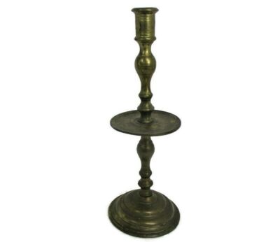 Large Antique Candle Holder Candlestick Church Chapel  Altar Monastery Brass 1900s