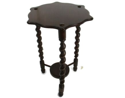 Barley Twist Tripod Side Display Table Pedestal Plant Bonsai Stand Country Barn Farmhouse style
