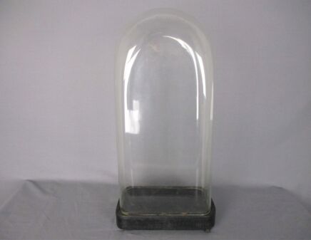 Antique Victorian Rectangular Square Hand Blown Glass Globe Dome HTF 21.6" 10.2"