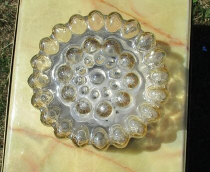 Amber Bubbled Glass Flushmount Sconce Lampada Lamp Era Limburg Helena Tynell
