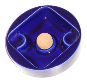 Vintage Cobalt Blue German Steuler Art Pottery Pipe ashtray ceramic Cari Zalloni