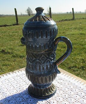 Vintage Italian Bitossi Style Decorative Can Pottery 70's Retro