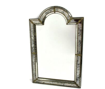 Large Wall Hanging Ornate Mirror Vanity Hallway Funky Kitch Portugal Vintage