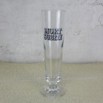 Mort Subite 0.2L Belgian Fluted Fruit Beer Glass Kobbegem Belgium Brewery