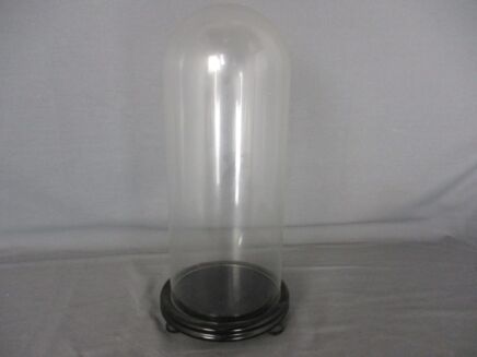 Vintage Round Hand Blown Glass Dome Globe Steampunk Display Doll Clock 13.77"