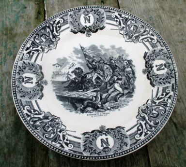 Antique Plate Boch La Louviere Belgium Bonaparte a Arole Collector Napoleon
