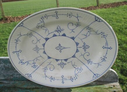 Antique Vintage Boch Copenhague Kopenhagen Oval Platter Tray Gorgeous Marked