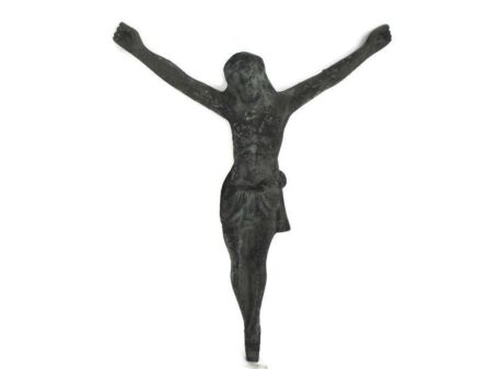 Gorgeous Antique Brass Bronze Corpus Jesus Christ Church 19th 20th Century 18.3"