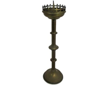 Antique Candle Holder Candle stick Church  Chapel Altar Monastery Brass 24.4"