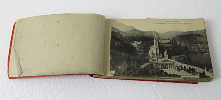Vintage Booklet Album 24 Postcards Lourdes  French France  Extremely rare Souvenirs