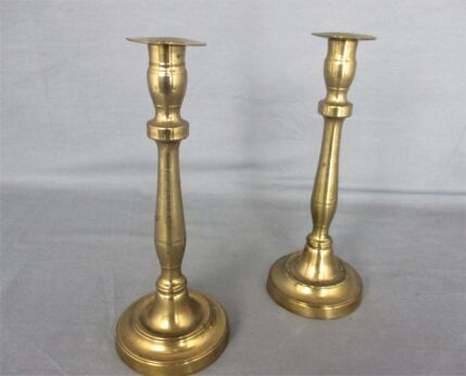 Antique Bauhaus Art Nouveau Candle Sticks Candle Holders Brass Stylish Small