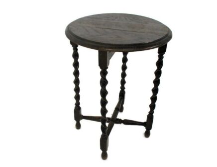practical Barley Twist Wood Side Occasional Wine Coffee Table Pedestal Plant Stand pliable Edwardian Barn Country Style