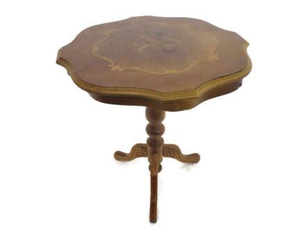 Italian Inlay Table Plant Stand Side Wine Coffee Table Hollywood Regency Beautiful Rare