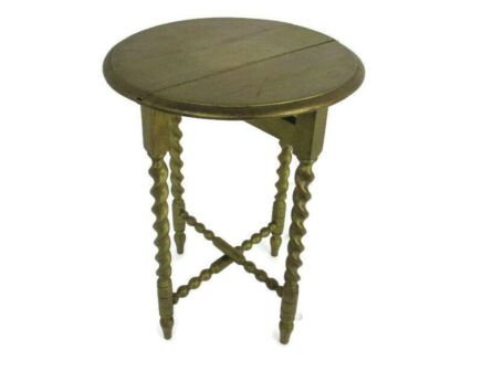 practical Barley Twist Wood Side Occasional Wine Coffee Table Pedestal Plant Stand pliable Edwardian Style