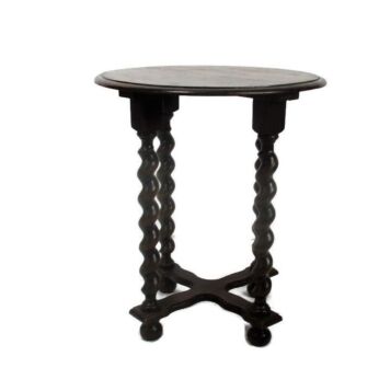 Barley Twist Wood Side Occasional Wine Coffee Table Pedestal Plant Stand 19.09"