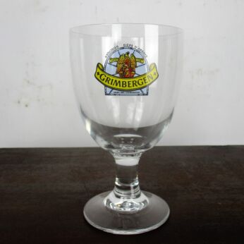 Grimbergen .33 cl glass Belgian Brewery Chalice/Goblet Beer Glass Gold Rim