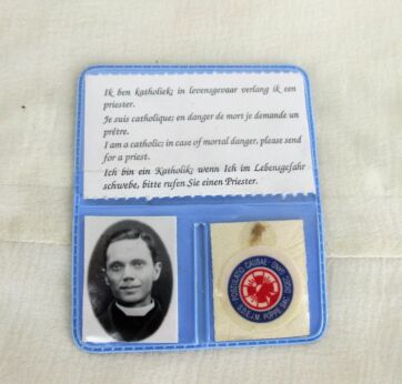 Blessed Edward Poppe Relic Devoted Blessed Relic Card LInen Belgian Priest