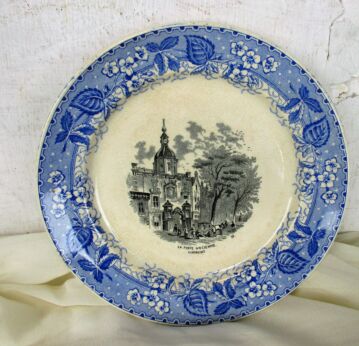 Societe Ceramique Maestricht Holland Plate la Porte Ancienne Dordrecht HTF