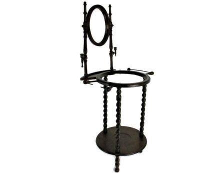 Antique Victorian Edwardian Vanity Wash Stand Boudoir barley Twist Wood 1900s