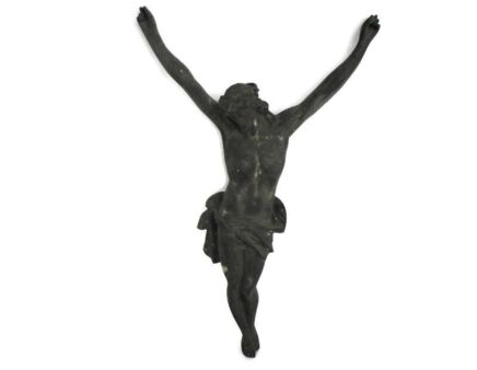Gorgeous Antique Brass Bronze Corpus Jesus Christ Church 19th 20th Century 19.88"