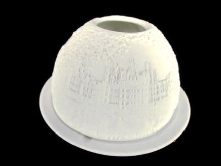Bernardaud Limoges French Votive Candle Holder Boxed Cathedral France Porcelain