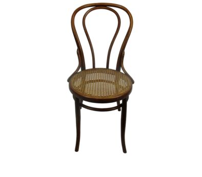 Vintage Kohn Wien Chair Bistro Ice Cream Parlor Bentwood Rush Cane Seating