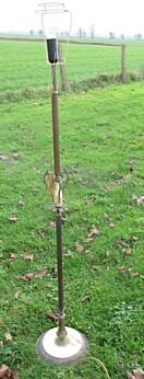 Vintage Hollywood Regency Brass Floor Lamp Mid Century Shabby Shic onyx marble