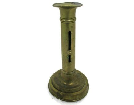 Antique English  Candle Stick  Candle Holder  Brass Sliding candle holder