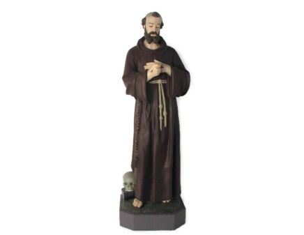 XL Antique 1900 Church Quality Statue saint Francis of Assisi HTF 34.25" Gothic