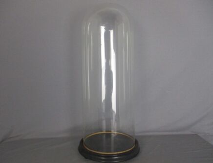 antique Round Hand Blown Glass Dome Globe Steampunk Display 22.83" D 8.66"