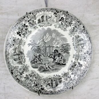 Hannibal Hanibal passing the Alps Porcelain Plate Societe Ceramique Maestricht