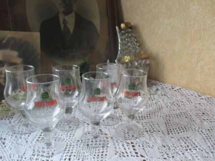Belgian Beer Glasses Vieux Temps 6 glasses in Box New