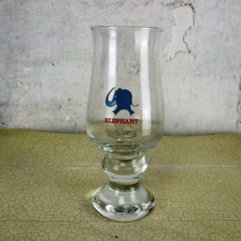 Vintage Carlsberg Blue Elephant Beer Glass Denmark Large Extremely Rare Glass