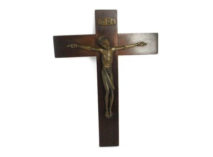 Art Piece Verlinden Lier Wall Crucifix Wood Brass Corpus Jesus Christ Collector