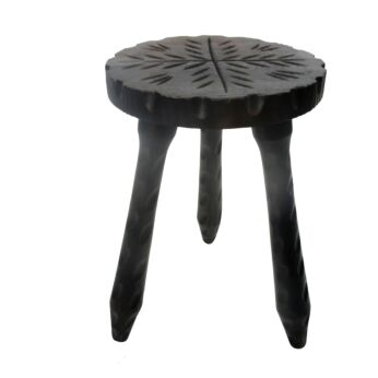 Small Wooden Spanish Tripod Side Display Wine Table Pedestal Plant Bonsai Stand Vintage