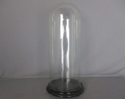 Antique Round Hand Blown Glass Dome Globe Steampunk Display 19.09" D 7.4"