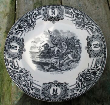 Antique Plate Boch La Louviere Belgium Bonaparte A Arcole Napoleon